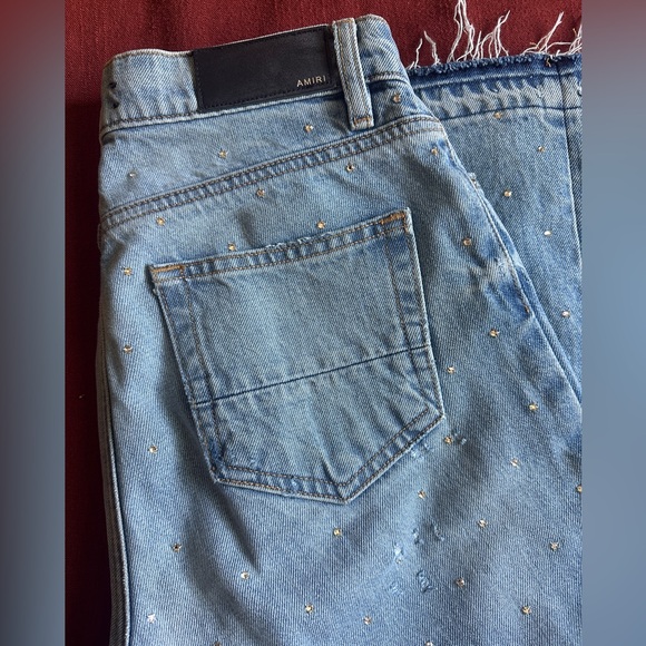 Amiri Crystal Studded Straight Jeans Size 27 - Picture 15 of 16